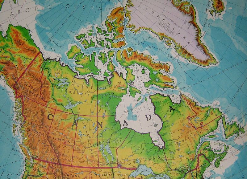 Максимальные высоты канады. Рельеф Канады карта. Географическая карта рельефа Канады. Рельеф Канады география. Рельеф Канады физическая карта.